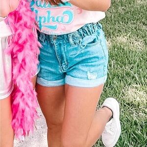 Cello Light Blue Jean Shorts